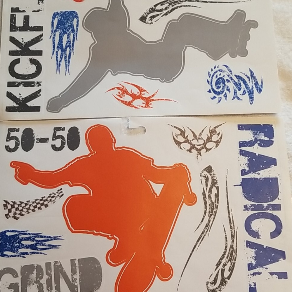 NEW RoomMates Skateboard Self-Adhesive Wall Decals